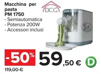 Carrefour DCG Macchina per pasta PM 1750 offerta