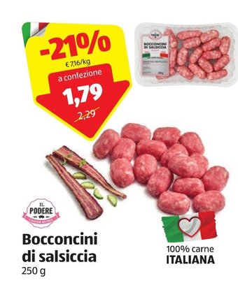 ALDI Il Podere Bocconcini di salsiccia 250 g offerta