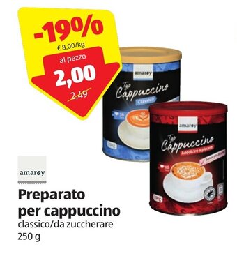 ALDI amaroy Preparato per cappuccino 250 g offerta