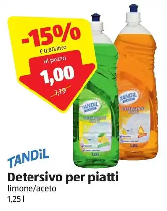 ALDI Tandìl Detersivo per piatti 1,25 l offerta