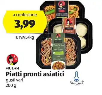 ALDI Mulan Piatti pronti asiatici 200 g offerta