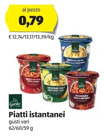 ALDI Le Gusto Piatti istantanei 62/60/59 g offerta
