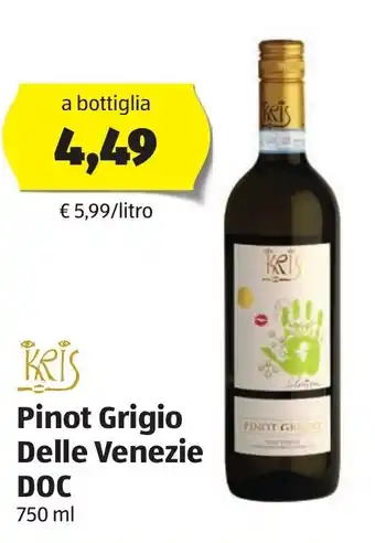 ALDI Kris Pinot Grigio Delle Venezie DOC 750 ml offerta