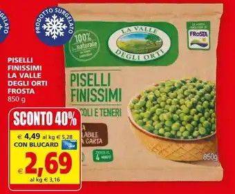 Piselli finissimi la valle degli orti frosta