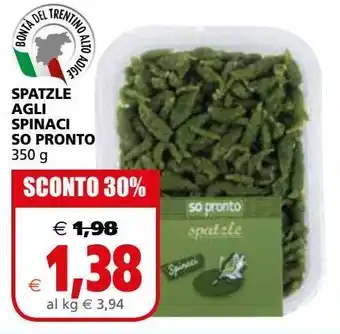 Spatzle agli spinaci so pronto