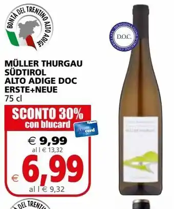 Il Gigante Muller thurgau sudtirol alto adige doc erste+neue offerta
