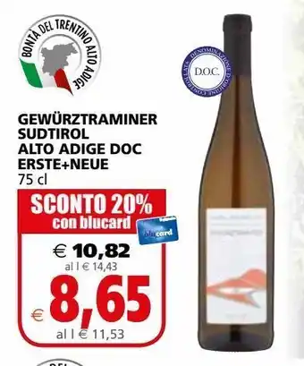Il Gigante Gewurztraminer sudtirol alto adige doc erste+neue offerta
