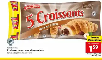 Lidl Croissant con crema alla nocciola offerta