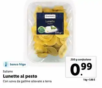 Lidl Lunette al pesto offerta