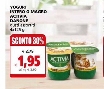 Il Gigante Yogurt intero o magro activia danone offerta