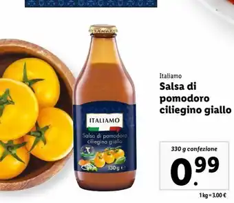 Lidl Salsa di pomodoro ciliegino giallo offerta