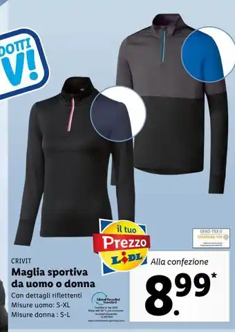 Lidl Maglia sportiva da uomo o donna offerta