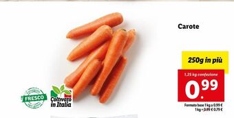 Lidl Carote offerta