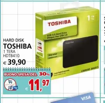 Il Gigante Hard disk toshiba 1 tera hdtb410 offerta