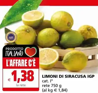 Il Gigante Limoni di siracusa igp offerta