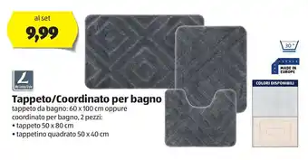ALDI My Living Style Tappeto/Coordinato per bagno 60 x 100 cm/ 50 x 80 cm/ 50 x 40 cm offerta