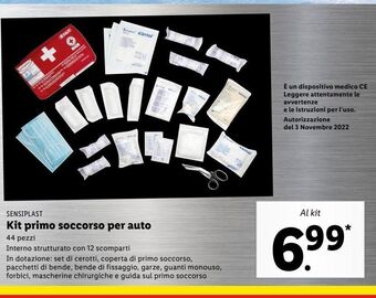 Lidl Kit primo soccorso per auto offerta