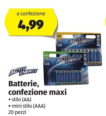 ALDI Activ Energy Batterie, confezione maxi 20 pezzi offerta