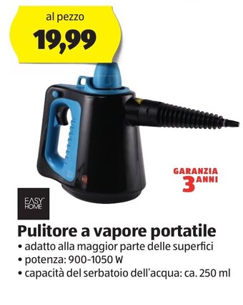 ALDI Easy Home Pulitore a vapore portatile offerta