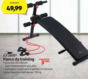 ALDI Crane Panca da training 135 x 57 x 80 cm offerta