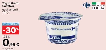 Carrefour Carrefour Yogurt Greco 170 g offerta