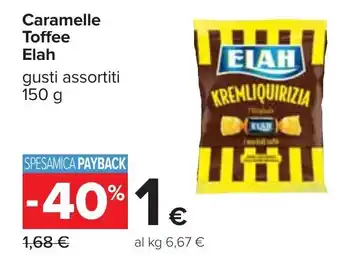 Carrefour Elah Caramelle Toffee 150 g offerta