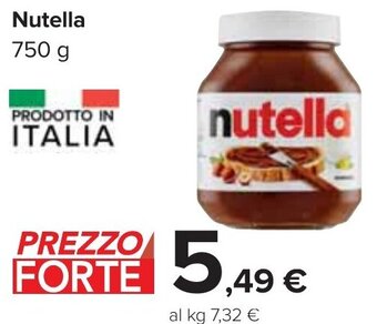 Carrefour Nutella 750 g offerta