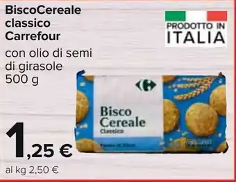 Carrefour Carrefour Bisco Cereale classico 500 g offerta