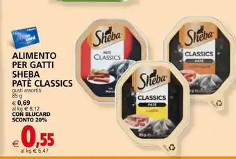 Il Gigante Alimento per gatti sheba patè classics offerta