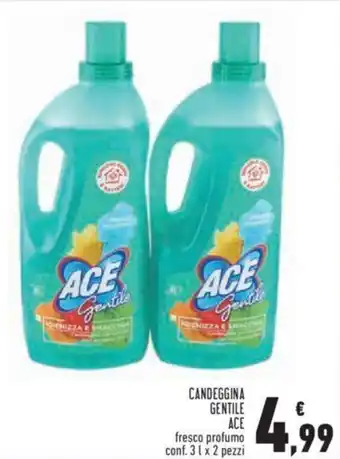 Conad Ace Candeggina Gentile fresco profumo 3 l x 2 pezzi offerta