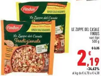 Conad Findus Le Zuppe Del Casale vari tipi 500 g offerta