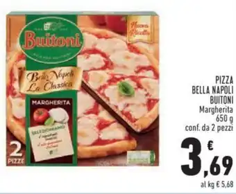 Conad Buitoni Pizza Bella Napoli Margherita 650 g offerta