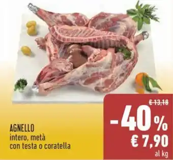 Conad Agnello intero, metà con testa o coratella offerta