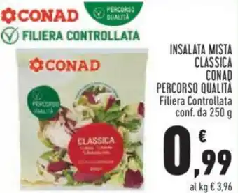 Conad Conad Percorso Qualità Insalata Mista Classica Filiera Controllata 250 g offerta