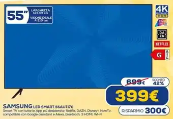 Euronics Samsung LED Smart 55AU7170 offerta