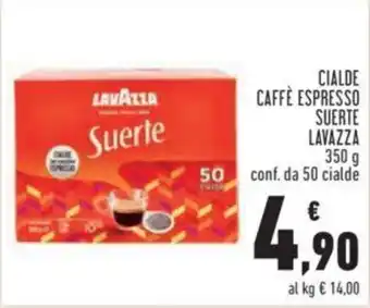 Conad Lavazza Cialde Caffè Espresso Suerte 350 g 50 cialde offerta