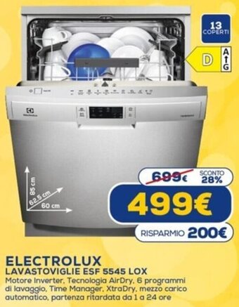 Euronics Electrolux Lavastoviglie ESF 5545 LOX offerta