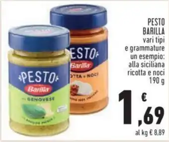 Conad Barilla Pesto vari tipi alla siciliana ricotta e noci 190 g offerta