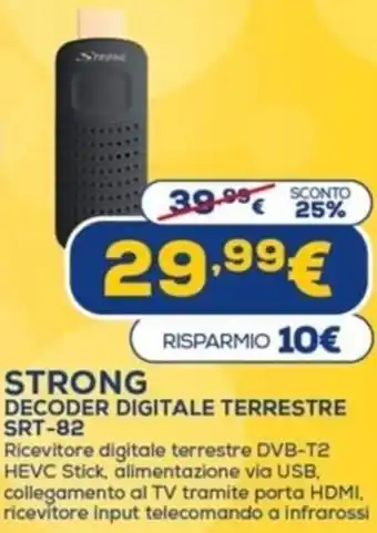 Euronics Strong Decoder Digitale Terrestre SRT-82 offerta