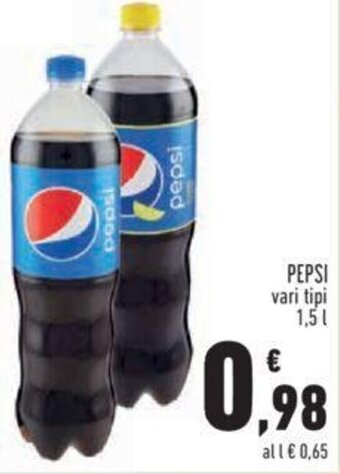 Conad Pepsi vari tipi 1,5 l offerta