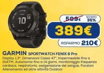 Euronics Garmin Sportwatch Fenix 6 Pro offerta