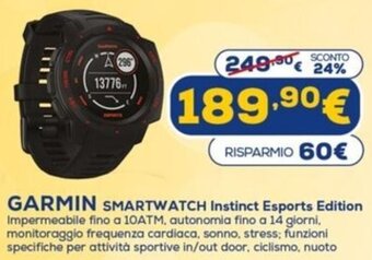 Euronics Garmin Smartwatch Instinct Esports Edition offerta
