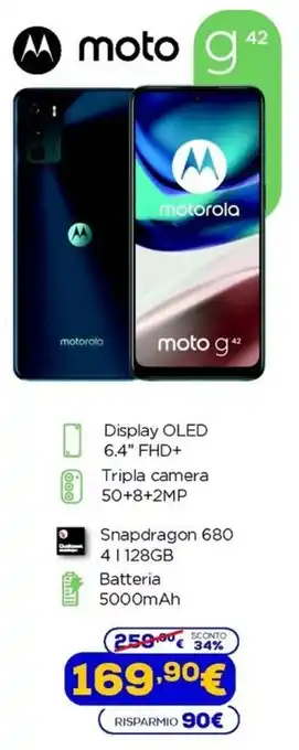 Euronics Motorola g42 offerta