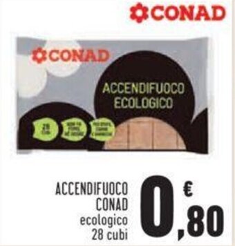 Conad Conad Accendifuoco ecologico 28 cubi offerta