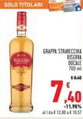 Conad Ducale Grappa Stravecchia Riserva 700 ml offerta