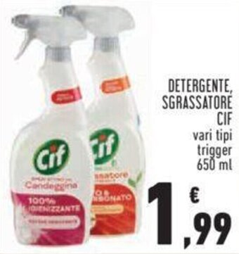 Conad Cif Detergente, Sgrassatore vari tipi trigger 650 ml offerta