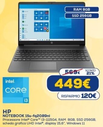 Euronics HP Notebook 15s-fq2089nl offerta