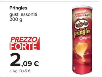 Carrefour Pringles gusti assortiti 200 g offerta