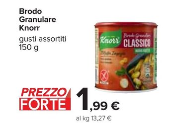 Carrefour Knorr Brodo Granulare gusti assortiti 150 g offerta