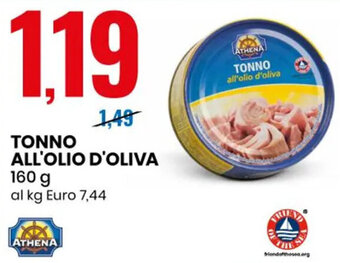 Eurospin Athena Tonno All'Olio D'Oliva 160 g offerta